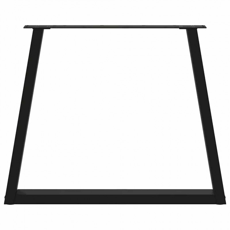 Nogi do stołu jadalnego w kształcie litery V 3 szt. Czarne 80x(72-73,3) cm Stalowe