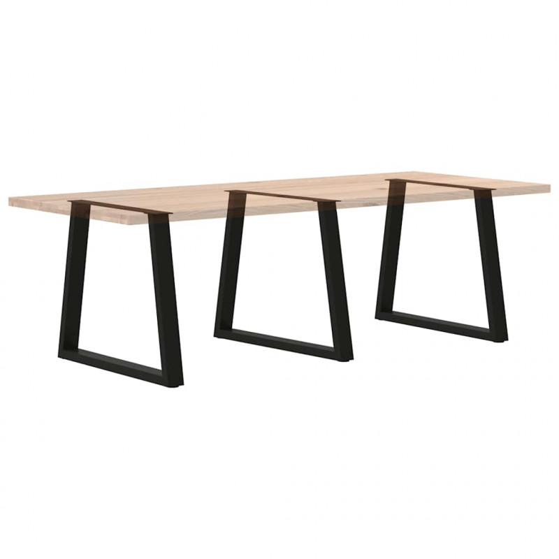 Nogi do stołu jadalnego w kształcie litery V 3 szt. Czarne 80x(72-73,3) cm Stalowe