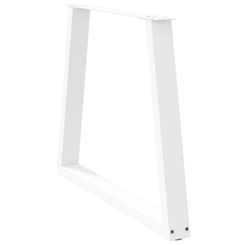 Nogi do stołu jadalnego w kształcie litery V 3 szt. Białe 80x(72-73,3) cm Stal