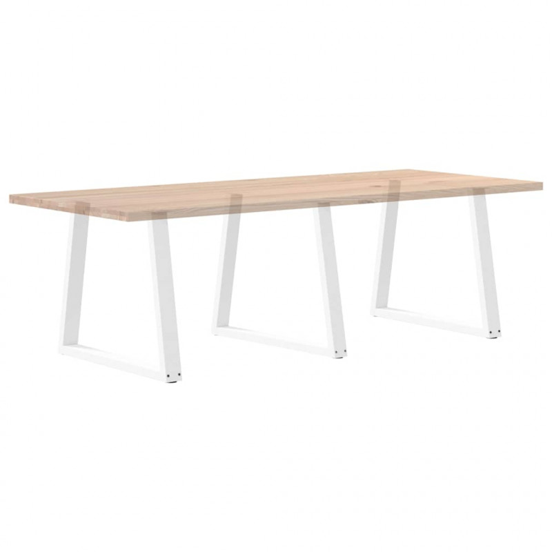 Nogi do stołu jadalnego w kształcie litery V 3 szt. Białe 80x(72-73,3) cm Stal