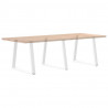 Nogi do stołu jadalnego w kształcie litery V 3 szt. Białe 80x(72-73,3) cm Stal