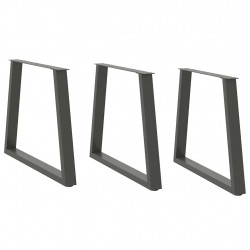 Nogi do stołu jadalnego w kształcie litery V 3 szt. Antracyt 80x(72-73,3) cm Stal