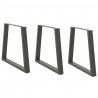 Nogi do stołu jadalnego w kształcie litery V 3 szt. Antracyt 80x(72-73,3) cm Stal