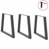 Nogi do stołu jadalnego w kształcie litery V 3 szt. Antracyt 80x(72-73,3) cm Stal