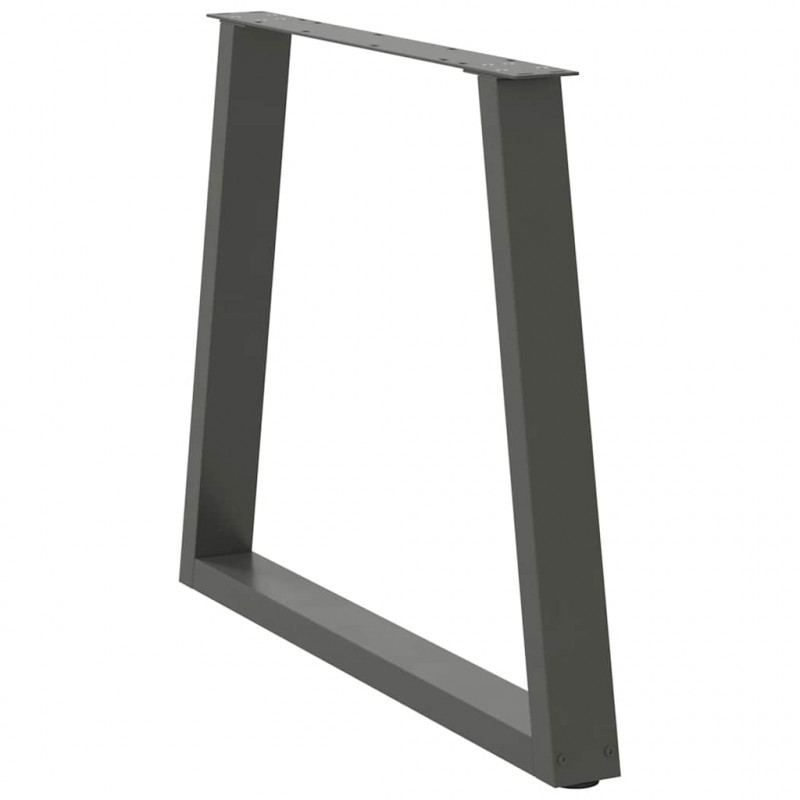 Nogi do stołu jadalnego w kształcie litery V 3 szt. Antracyt 80x(72-73,3) cm Stal