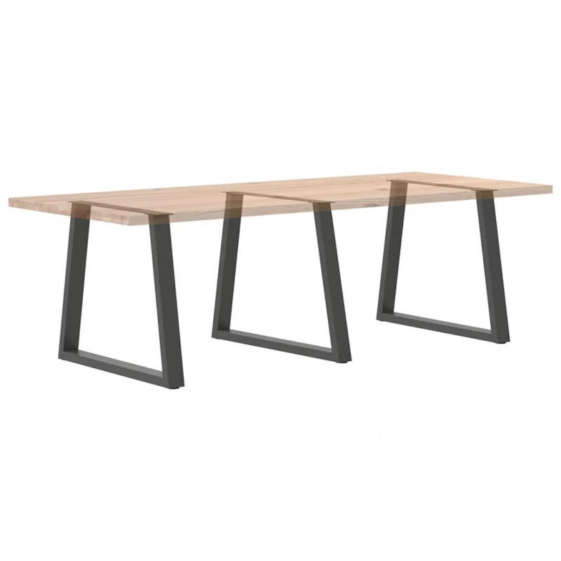 Nogi do stołu jadalnego w kształcie litery V 3 szt. Antracyt 80x(72-73,3) cm Stal
