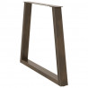 Nogi do stołu jadalnego w kształcie litery V 3 szt. Naturalna stal 80x(72-73,3) cm Stal