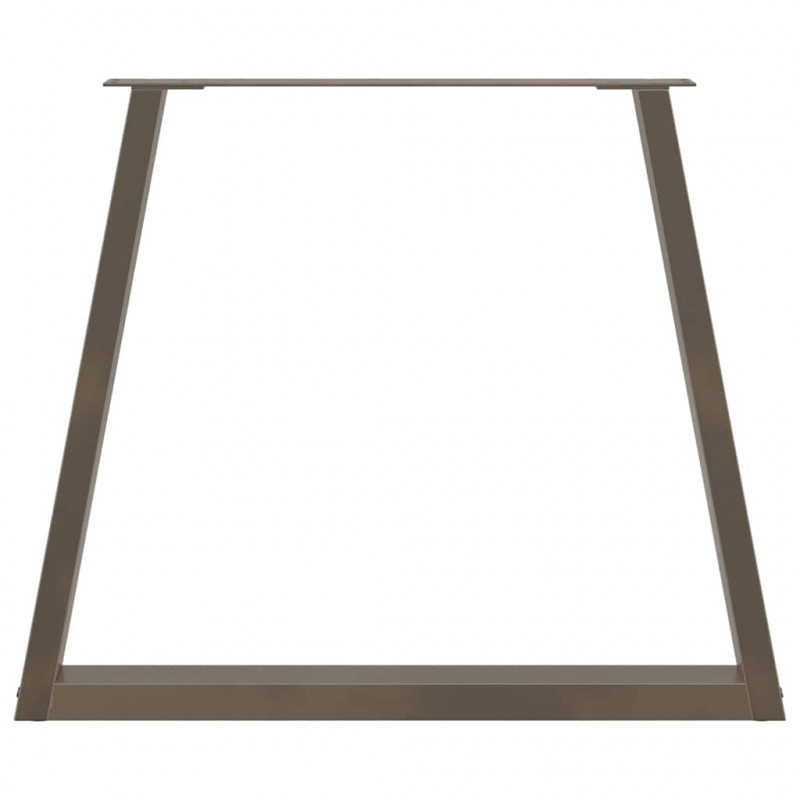Nogi do stołu jadalnego w kształcie litery V 3 szt. Naturalna stal 80x(72-73,3) cm Stal