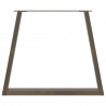 Nogi do stołu jadalnego w kształcie litery V 3 szt. Naturalna stal 80x(72-73,3) cm Stal