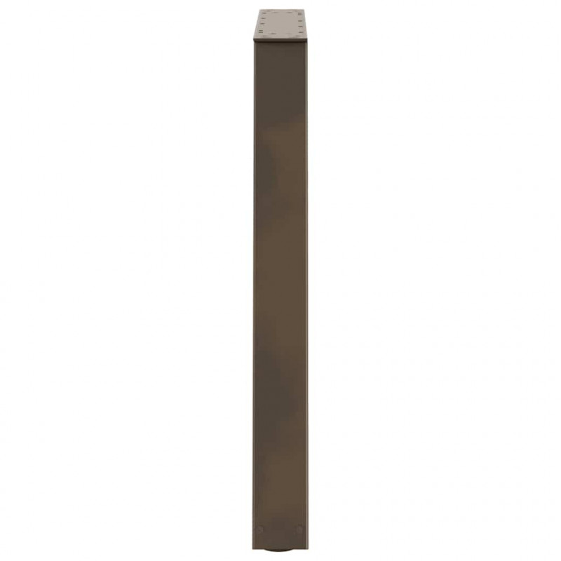 Nogi do stołu jadalnego w kształcie litery V 3 szt. Naturalna stal 80x(72-73,3) cm Stal