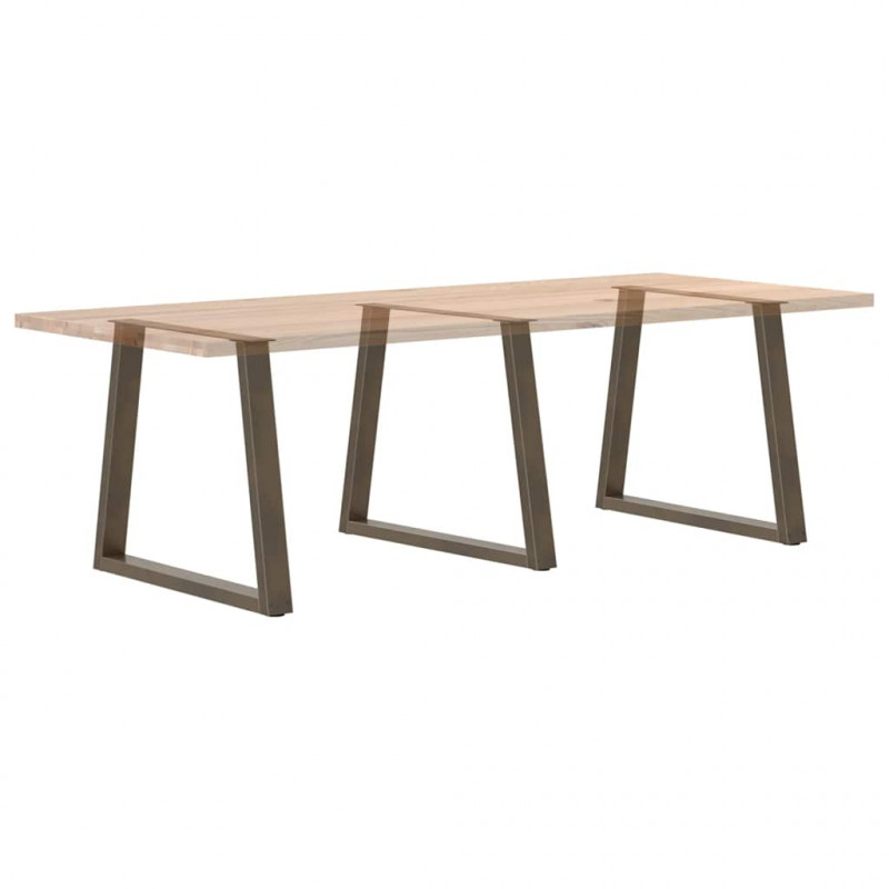 Nogi do stołu jadalnego w kształcie litery V 3 szt. Naturalna stal 80x(72-73,3) cm Stal