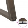 Nogi do stołu jadalnego w kształcie litery V 3 szt. Naturalna stal 80x(72-73,3) cm Stal