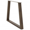 Nogi do stołu jadalnego w kształcie litery V 3 szt. Naturalna stal 90x(72-73,3) cm Stal