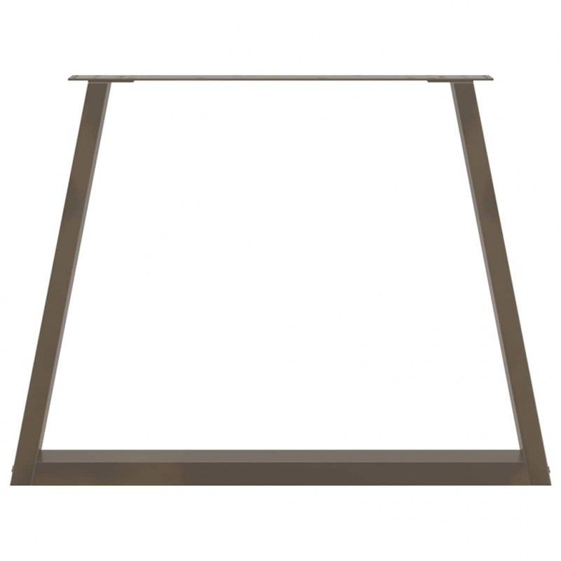 Nogi do stołu jadalnego w kształcie litery V 3 szt. Naturalna stal 90x(72-73,3) cm Stal