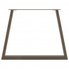 Nogi do stołu jadalnego w kształcie litery V 3 szt. Naturalna stal 90x(72-73,3) cm Stal