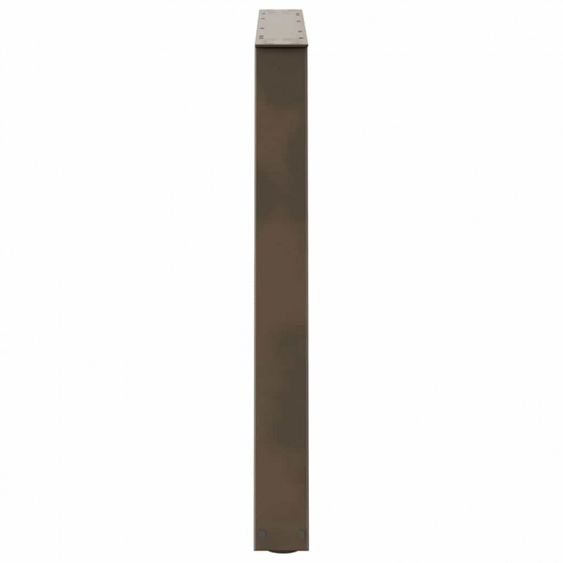Nogi do stołu jadalnego w kształcie litery V 3 szt. Naturalna stal 90x(72-73,3) cm Stal