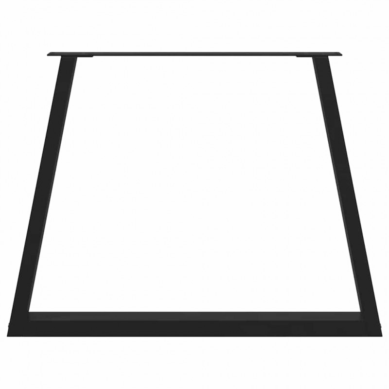 Nogi do stołu jadalnego w kształcie litery V 3 szt. Czarne 100x(72-73,3) cm Stal