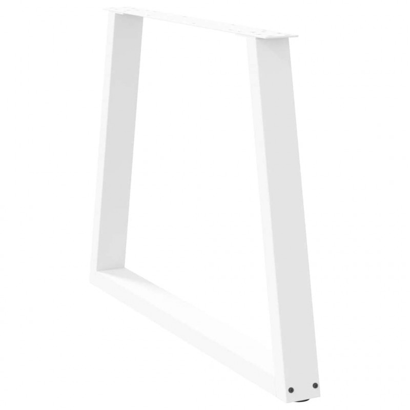 Nogi do stołu jadalnego w kształcie litery V 3 szt. Białe 100x(72-73,3) cm Stal