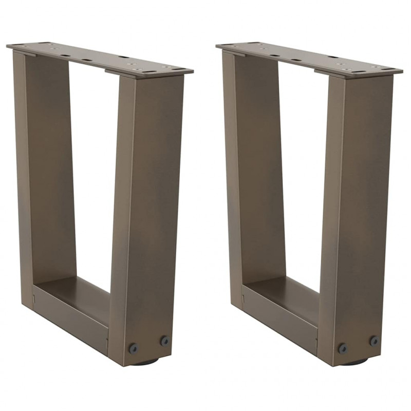 Nogi do stolika kawowego w kształcie litery V 2 szt. Naturalna stal 40x(30-31,3) cm Stal