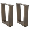 Nogi do stolika kawowego w kształcie litery V 2 szt. Naturalna stal 40x(30-31,3) cm Stal