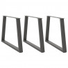 Nogi do stołu jadalnego w kształcie litery V 3 szt. Antracyt 100x(72-73,3) cm Stal