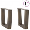 Nogi do stolika kawowego w kształcie litery V 2 szt. Naturalna stal 40x(30-31,3) cm Stal