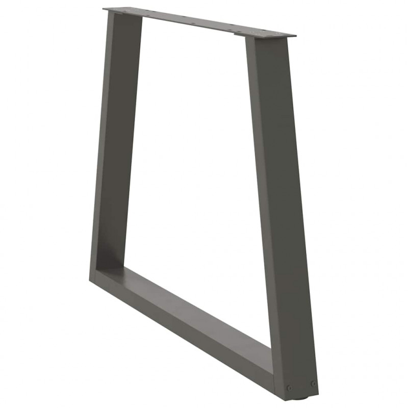Nogi do stołu jadalnego w kształcie litery V 3 szt. Antracyt 100x(72-73,3) cm Stal
