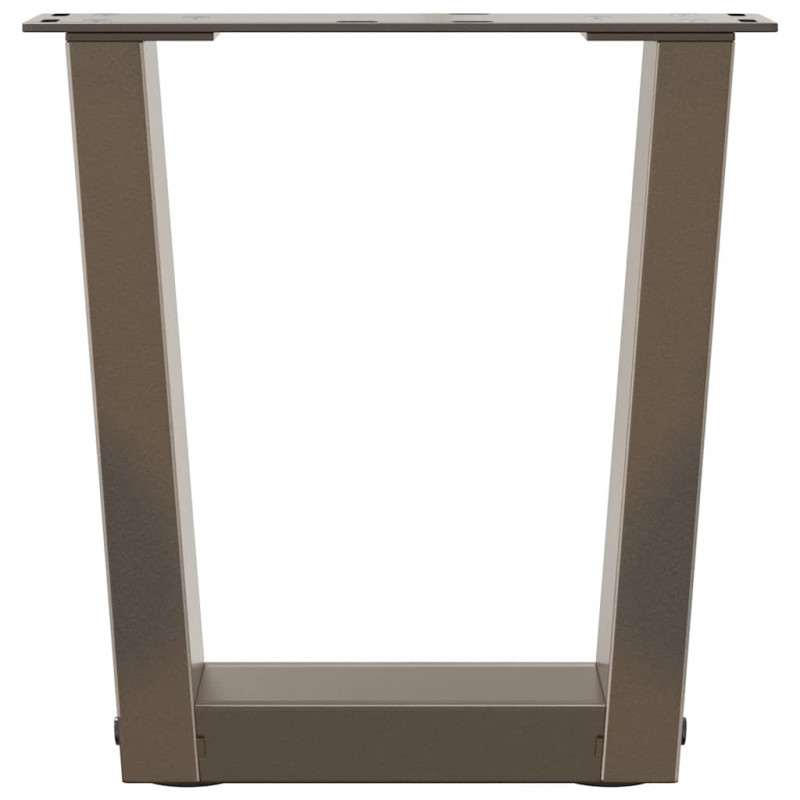 Nogi do stolika kawowego w kształcie litery V 2 szt. Naturalna stal 40x(30-31,3) cm Stal