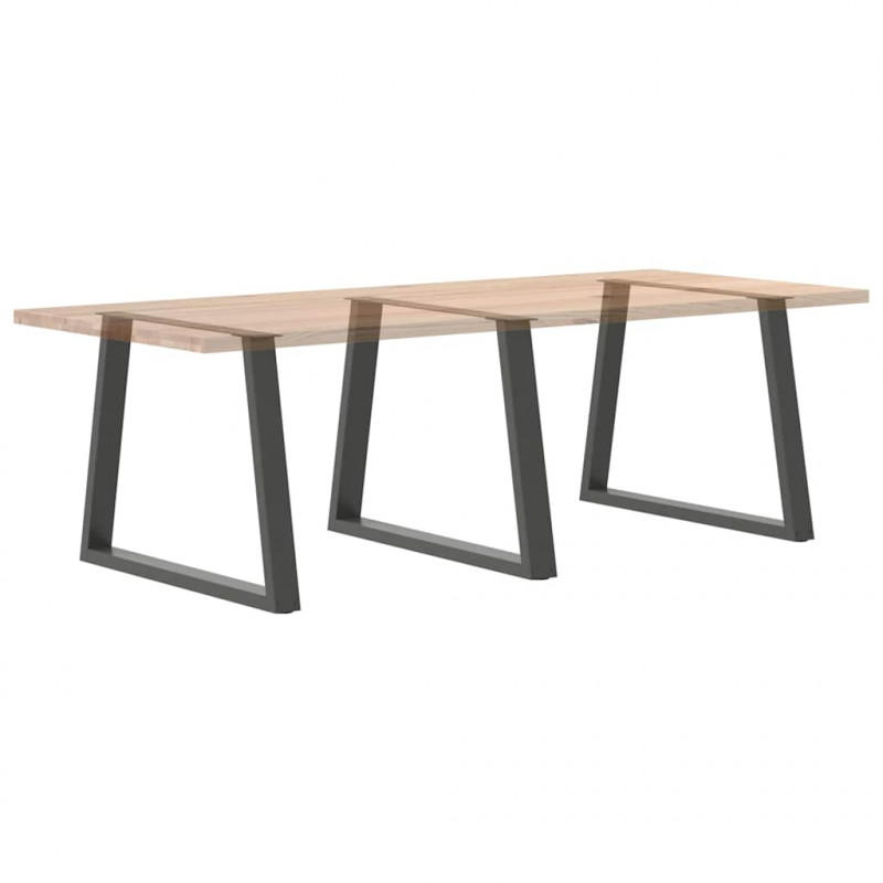 Nogi do stołu jadalnego w kształcie litery V 3 szt. Antracyt 100x(72-73,3) cm Stal