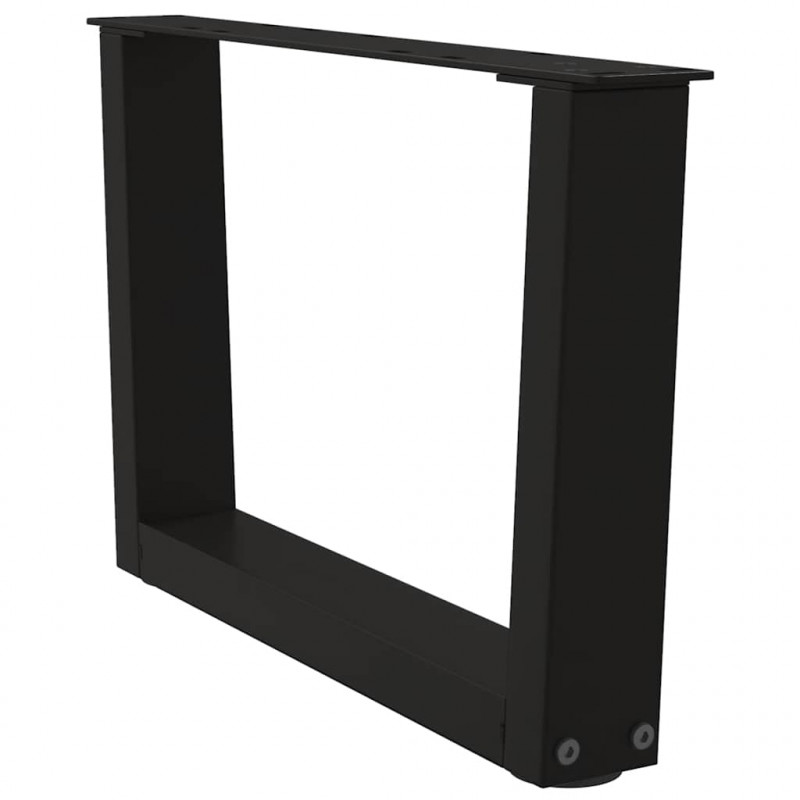 Nogi do stolika kawowego w kształcie litery V 2 szt. Czarne 50x(30-31,3) cm Stal