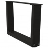 Nogi do stolika kawowego w kształcie litery V 2 szt. Czarne 50x(30-31,3) cm Stal