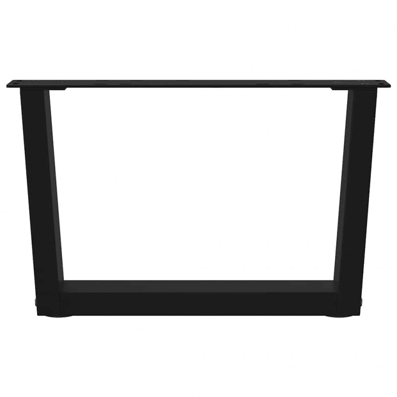 Nogi do stolika kawowego w kształcie litery V 2 szt. Czarne 50x(30-31,3) cm Stal