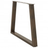 Nogi do stołu jadalnego w kształcie litery V 3 szt. Naturalna stal 100x(72-73,3) cm Stal