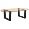 Nogi do stolika kawowego w kształcie litery V 2 szt. Czarne 50x(30-31,3) cm Stal