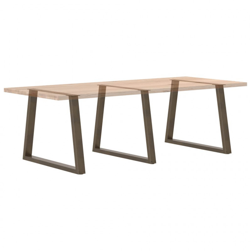 Nogi do stołu jadalnego w kształcie litery V 3 szt. Naturalna stal 100x(72-73,3) cm Stal