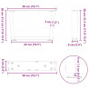 Nogi do stolika kawowego w kształcie litery V 2 szt. Czarne 50x(30-31,3) cm Stal