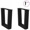 Nogi do stolika kawowego w kształcie litery V 2 szt. Czarne 30x(30-31,3) cm Stal