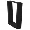 Nogi do stolika kawowego w kształcie litery V 2 szt. Czarne 30x(30-31,3) cm Stal
