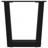Nogi do stolika kawowego w kształcie litery V 2 szt. Czarne 30x(30-31,3) cm Stal