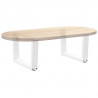 Nogi do stolika kawowego w kształcie litery V 2 szt. Białe 50x(30-31,3) cm Stal