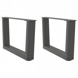 Nogi do stolika kawowego w kształcie litery V 2 szt. Antracyt 50x(30-31,3) cm Stal