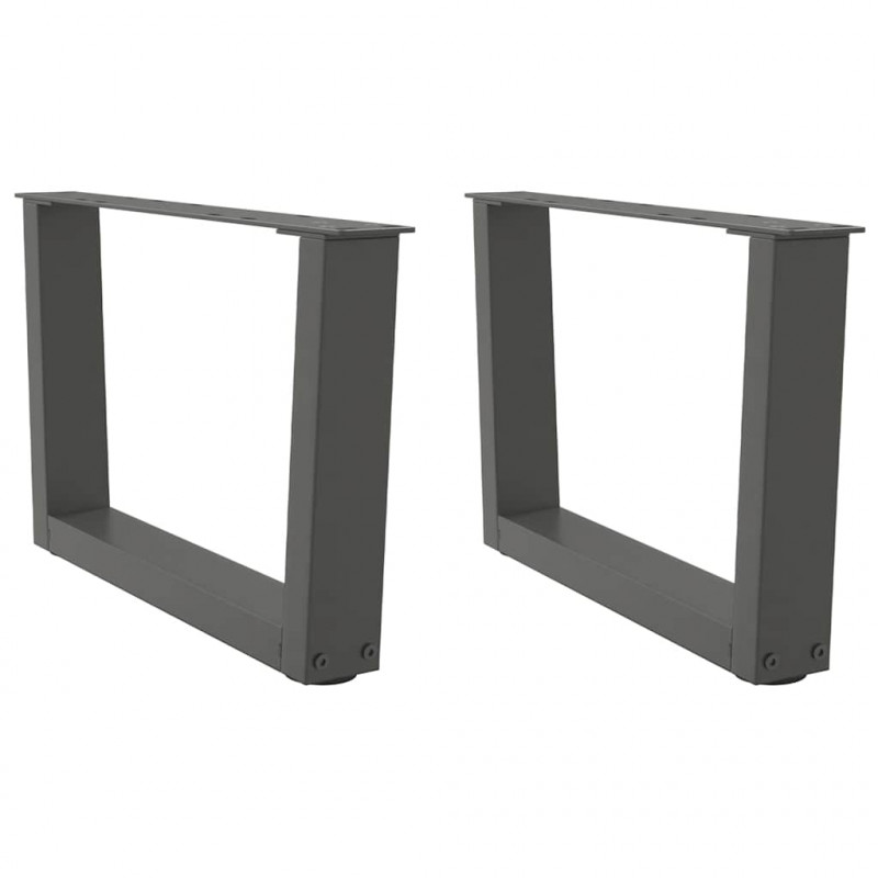 Nogi do stolika kawowego w kształcie litery V 2 szt. Antracyt 50x(30-31,3) cm Stal