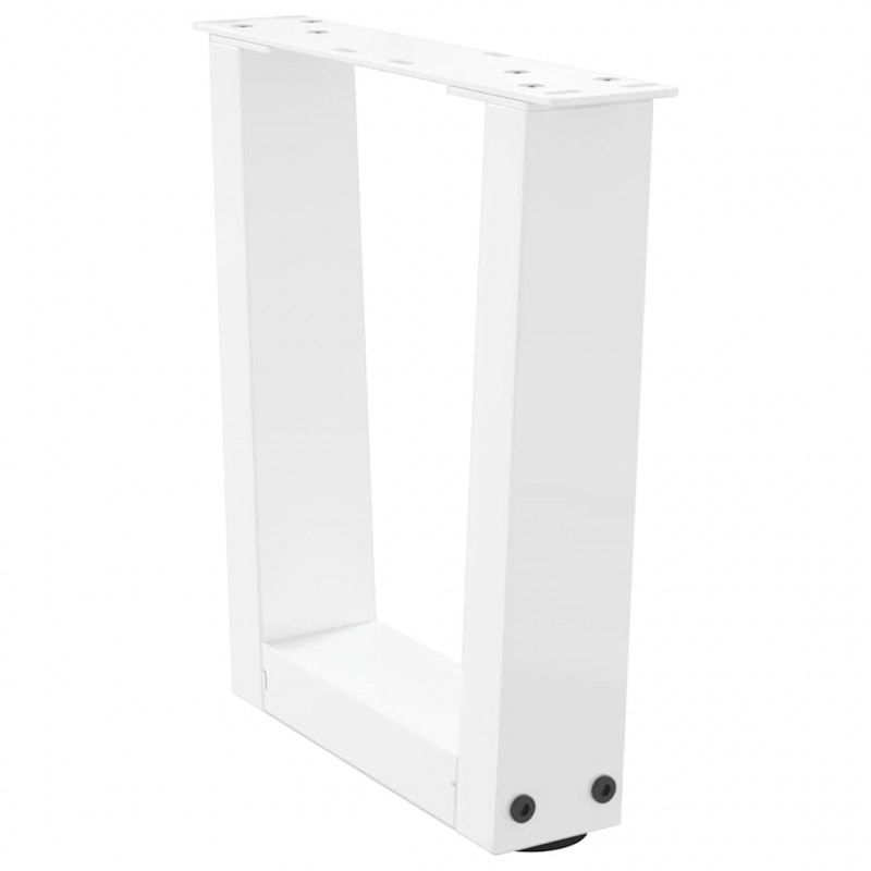 Nogi do stolika kawowego w kształcie litery V 2 szt. Białe 30x(30-31,3) cm Stal