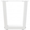 Nogi do stolika kawowego w kształcie litery V 2 szt. Białe 30x(30-31,3) cm Stal