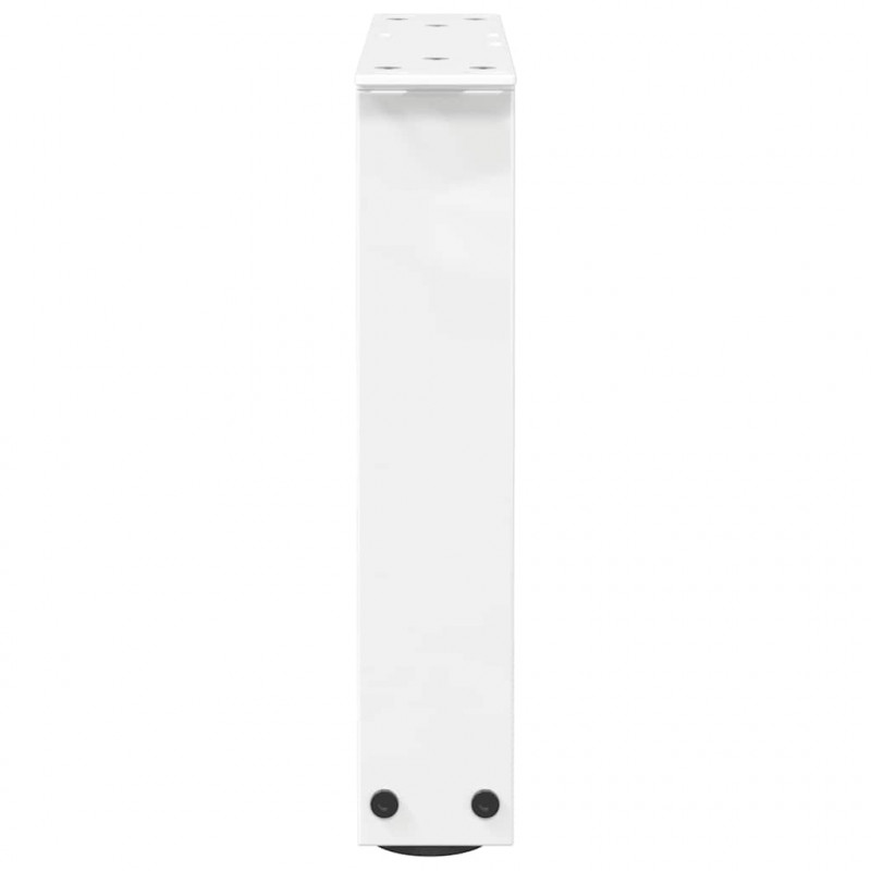 Nogi do stolika kawowego w kształcie litery V 2 szt. Białe 30x(30-31,3) cm Stal