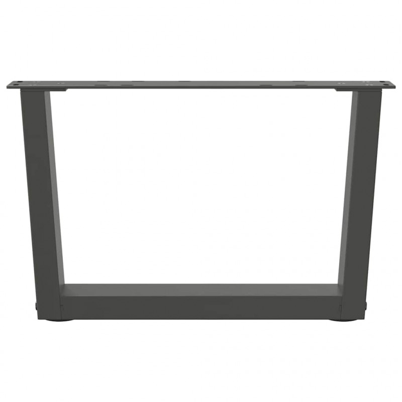 Nogi do stolika kawowego w kształcie litery V 2 szt. Antracyt 50x(30-31,3) cm Stal