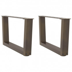 Nogi do stolika kawowego w kształcie litery V 2 szt. Naturalna stal 50x(30-31,3) cm Stal