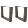 Nogi do stolika kawowego w kształcie litery V 2 szt. Naturalna stal 50x(30-31,3) cm Stal