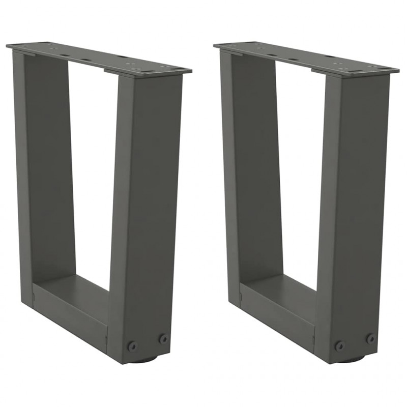 Nogi do stolika kawowego w kształcie litery V 2 szt. Antracyt 30x(30-31,3) cm Stal