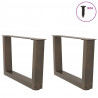 Nogi do stolika kawowego w kształcie litery V 2 szt. Naturalna stal 50x(30-31,3) cm Stal